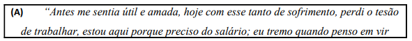 Temas emergentes do discurso dos participantes ao relatarem sobre organização do trabalho: sentido, rotina, condições etc 1